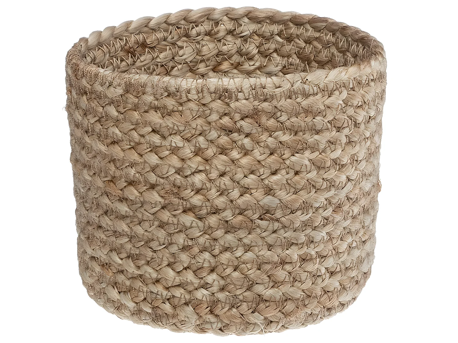 Set de 3 Paniers de rangement en Jute Naturel et Blanc