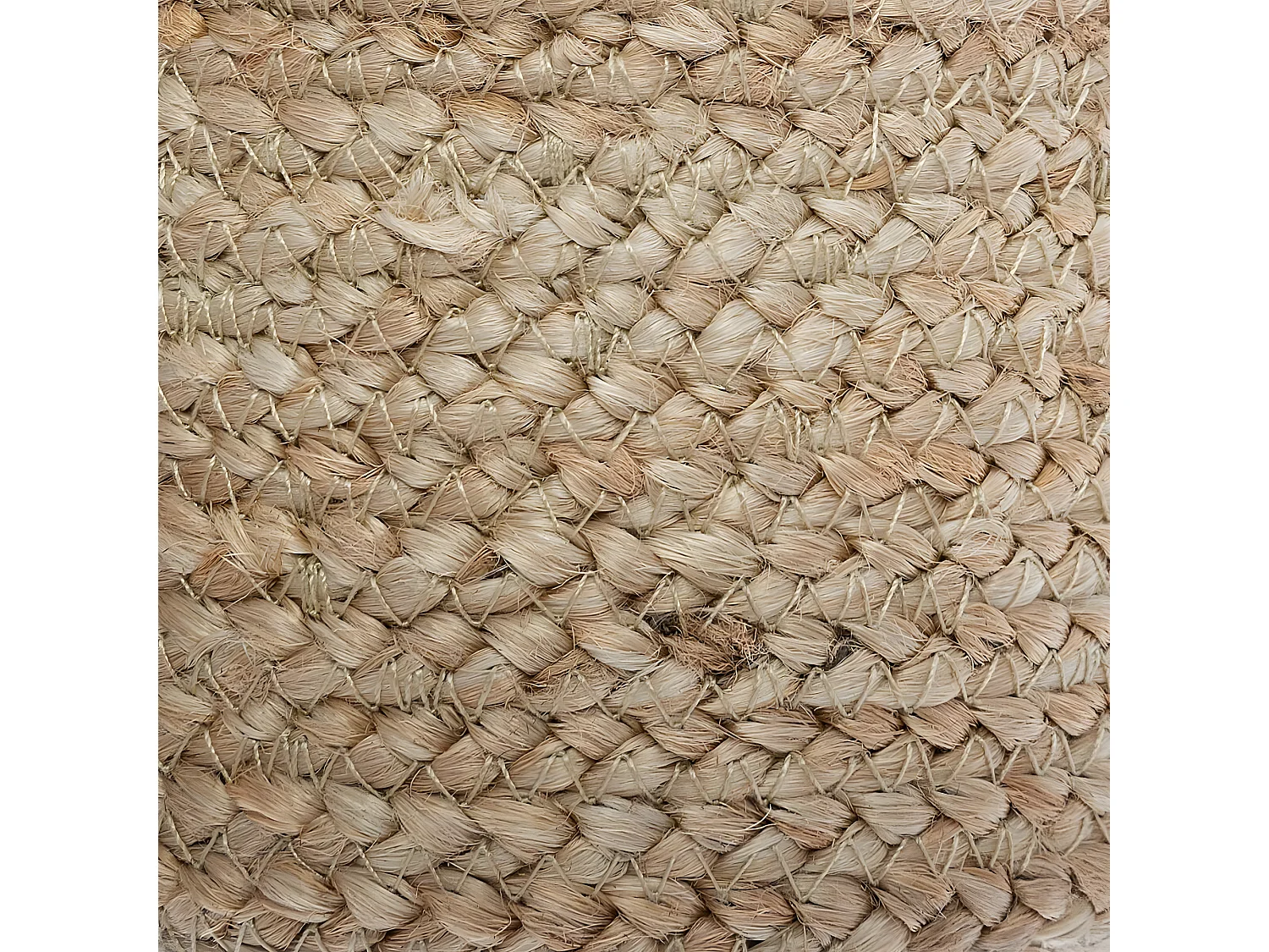 Set de 3 Paniers de rangement en Jute Naturel et Blanc