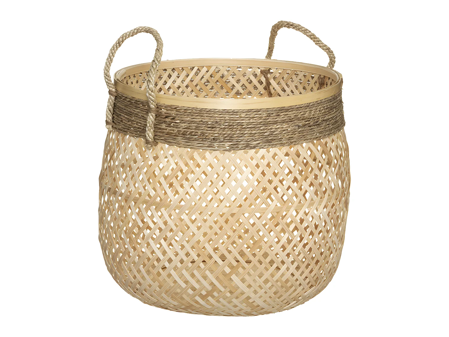 Set de 3 Paniers de rangement en Bambou et Roseau