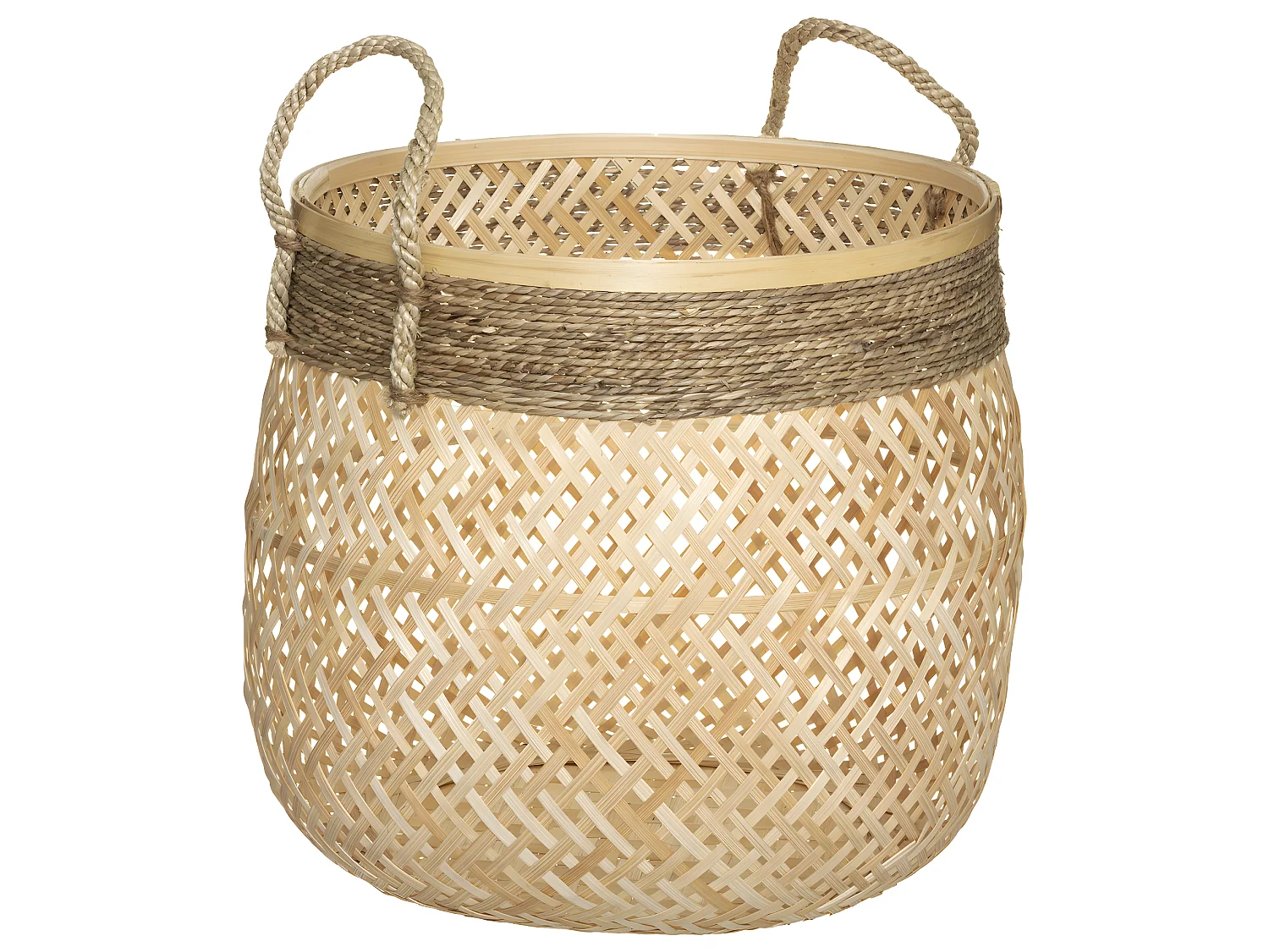 Set de 3 Paniers de rangement en Bambou et Roseau