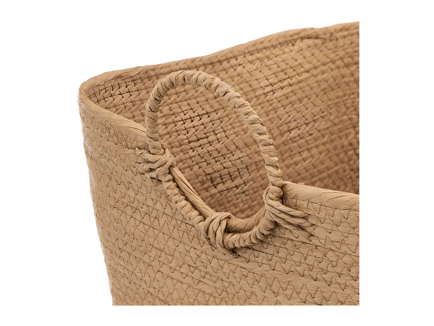 Lot de 3 Paniers de rangement Beige et Ocre