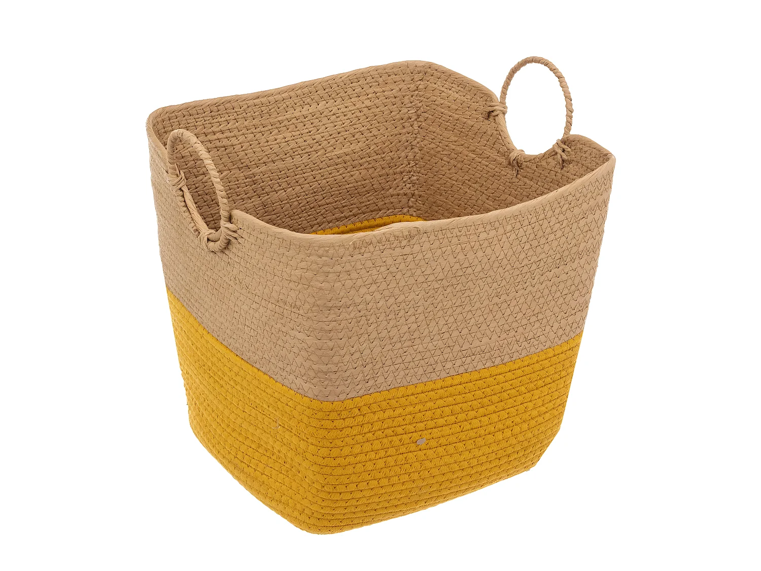 Lot de 3 Paniers de rangement Beige et Ocre