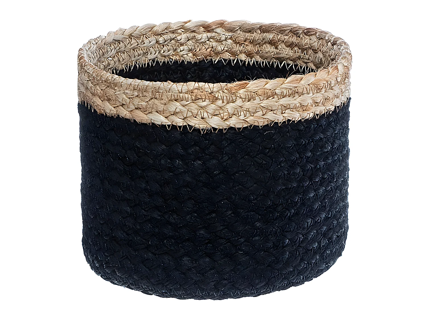 Set de 3 Paniers de rangement en Jute Beige et Noir