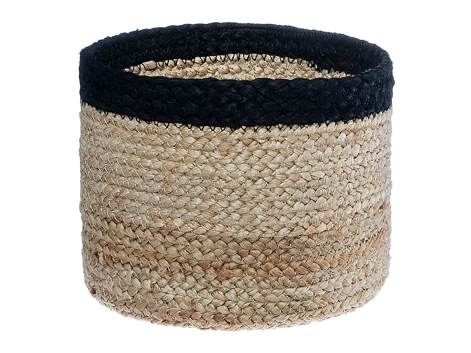 Set de 3 Paniers de rangement en Jute Beige et Noir