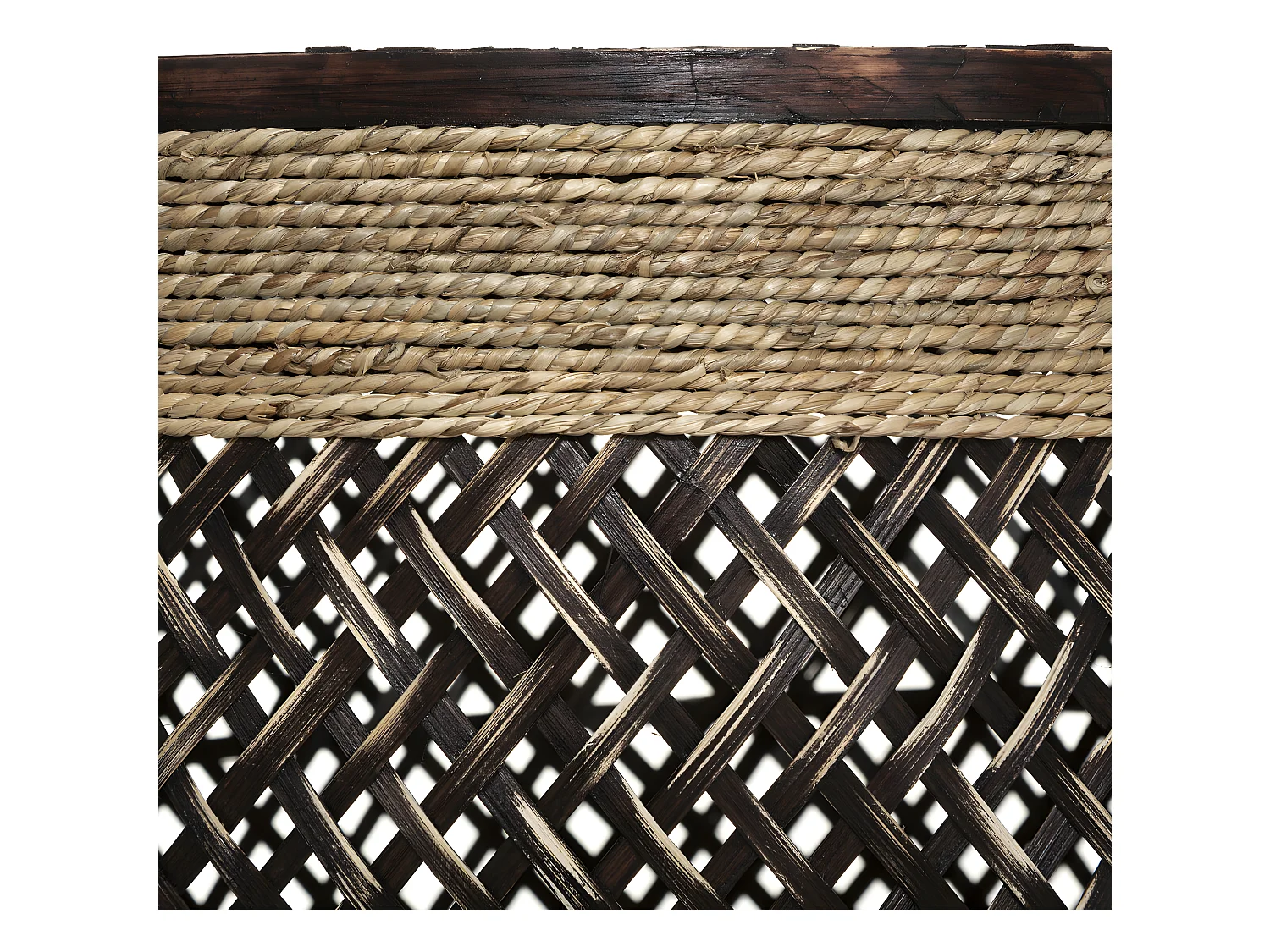 Set de 3 Paniers de rangement Bruns en Bambou et Roseau