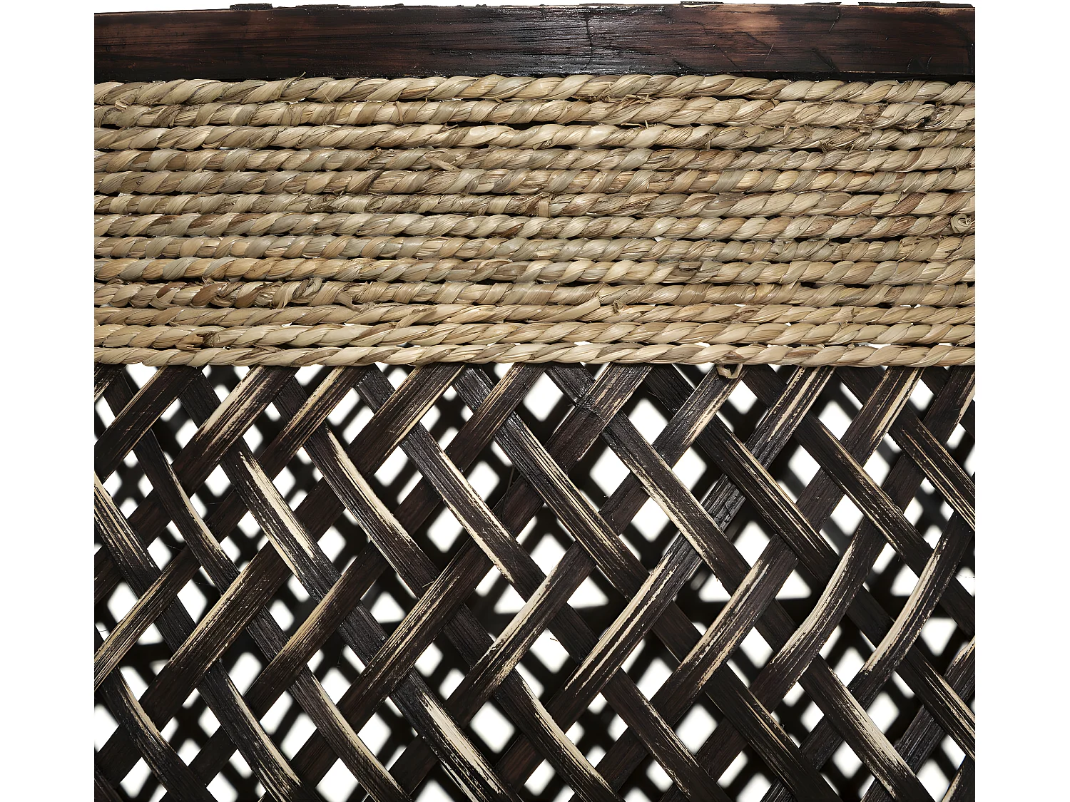 Set de 3 Paniers de rangement Bruns en Bambou et Roseau