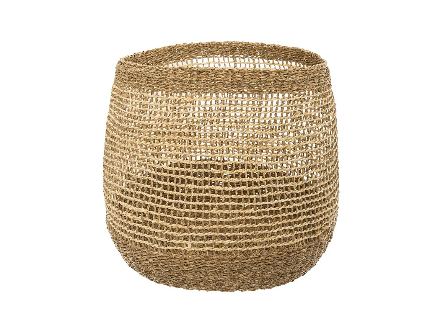Set de 3 Paniers de rangement rond en Osier naturel tressé et ajouré