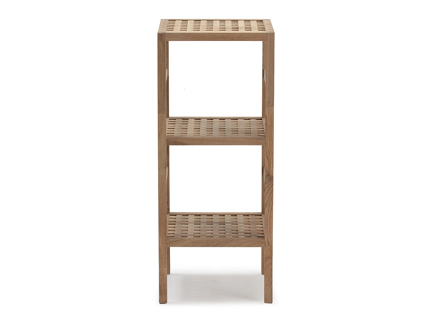 Walnoot houten Alam boekenplank, 85 cm hoogte met 3 niveaus.
