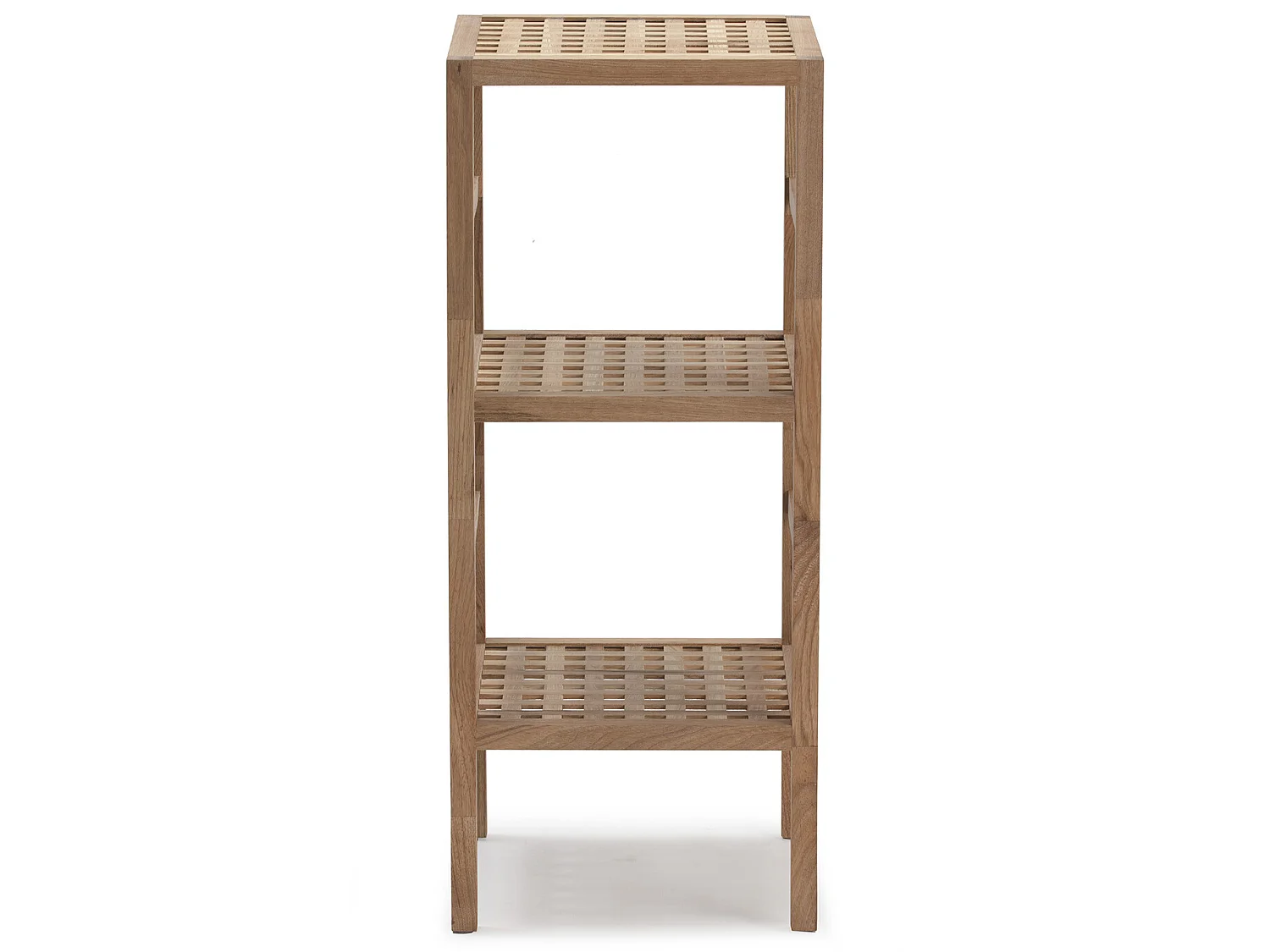 Étagère Alam en bois de noyer, hauteur 85 cm avec 3 niveaux