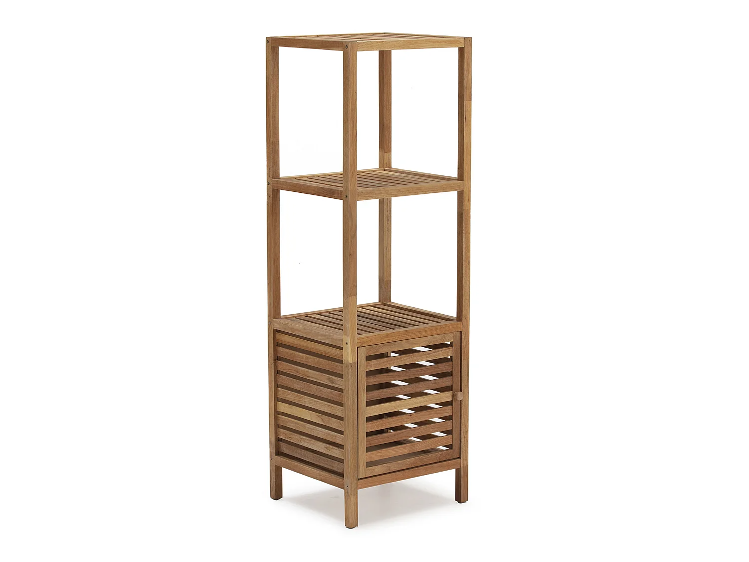 Boekenkast Pasay van walnoot hout, 123 cm hoog met 1 deur