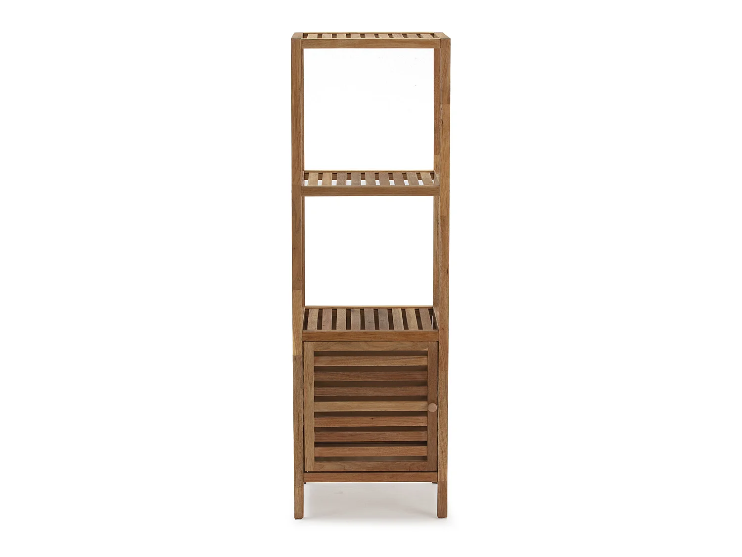 Boekenkast Pasay van walnoot hout, 123 cm hoog met 1 deur