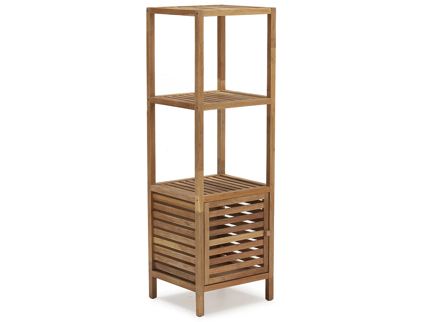 Boekenkast Pasay van walnoot hout, 123 cm hoog met 1 deur