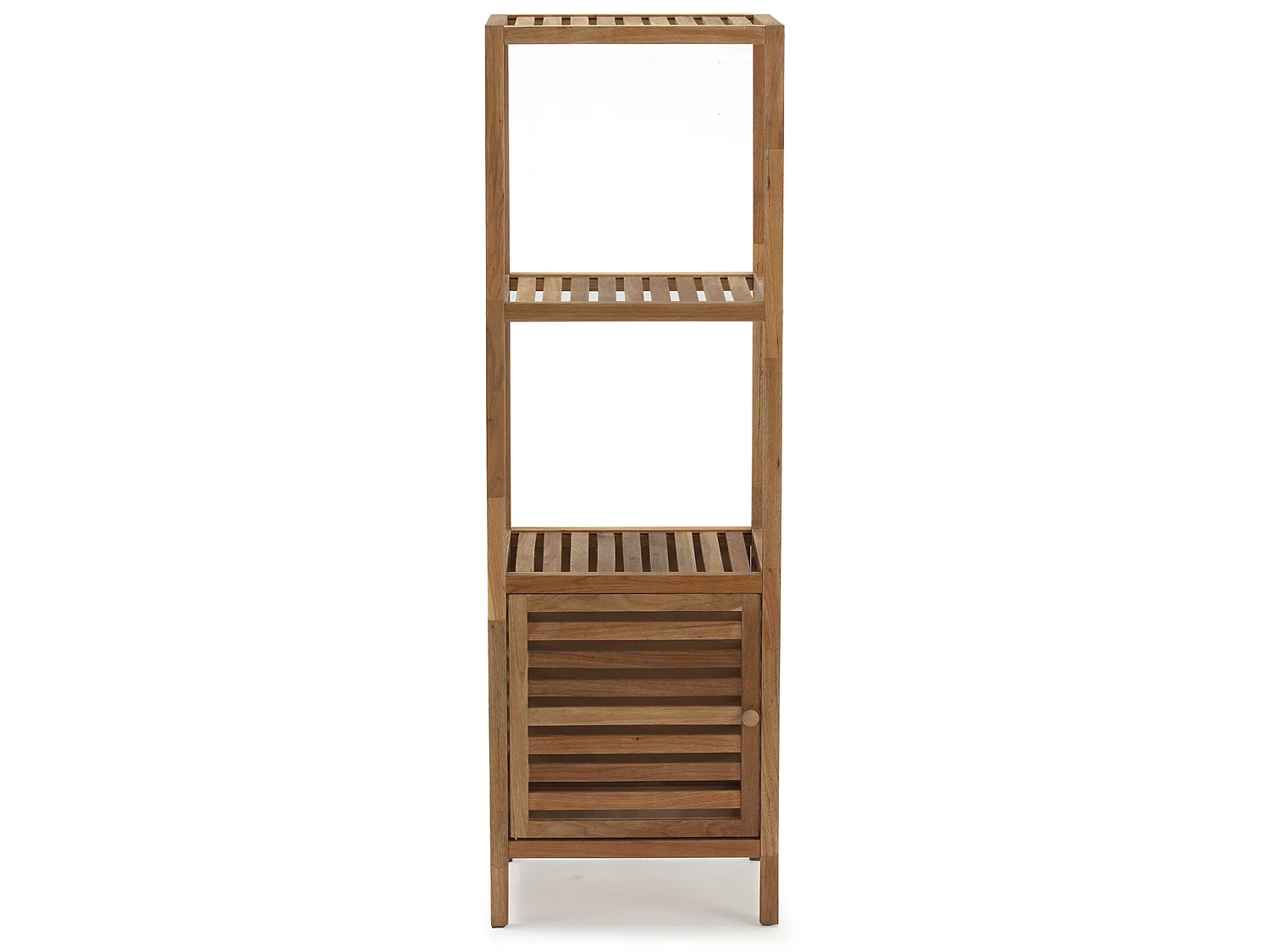 Boekenkast Pasay van walnoot hout, 123 cm hoog met 1 deur