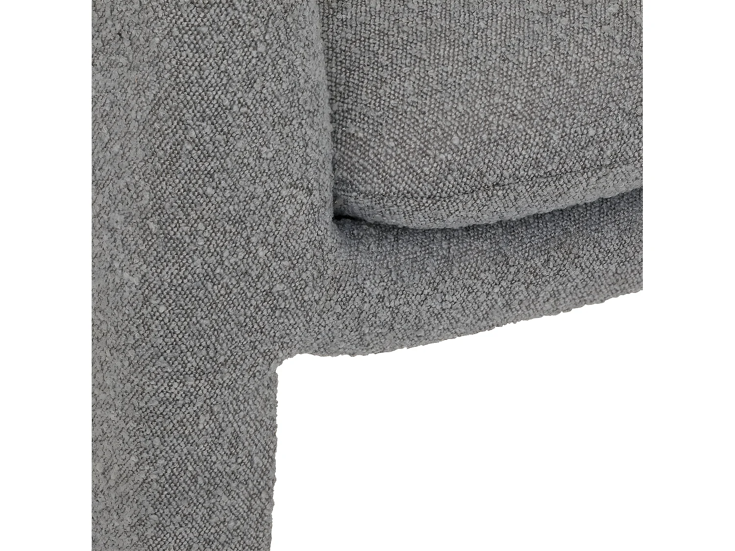 Fauteuil tissu Gris Souris à bouclettes
