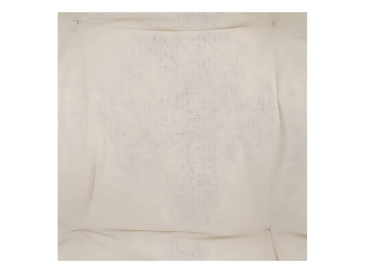 Fauteuil en Rotin et assise en Coton Blanc