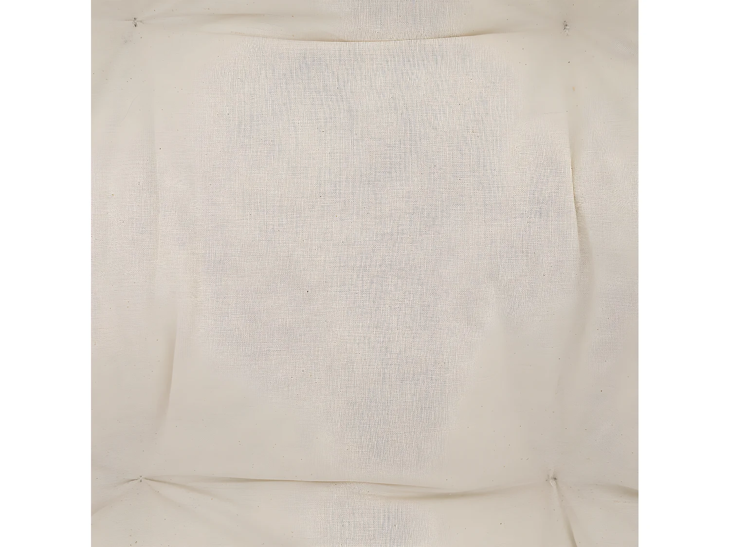 Fauteuil en Rotin et assise en Coton Blanc