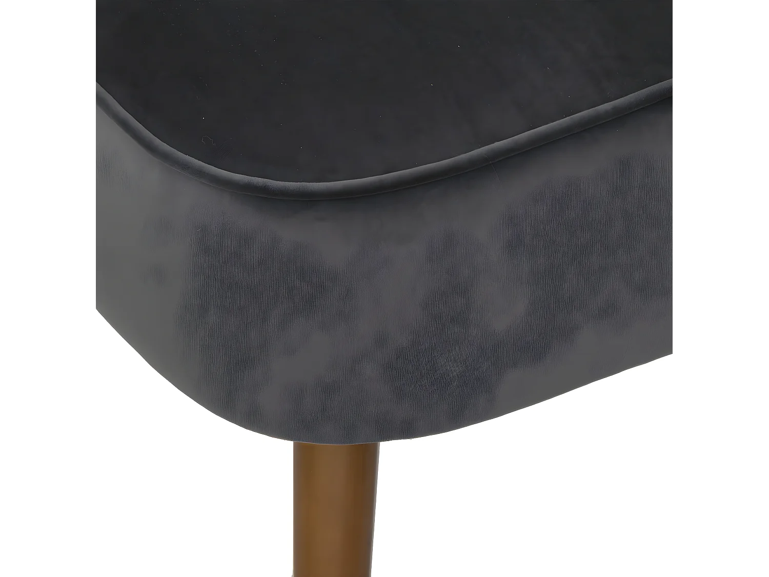 Fauteuil en Velours Gris et pieds en Bois