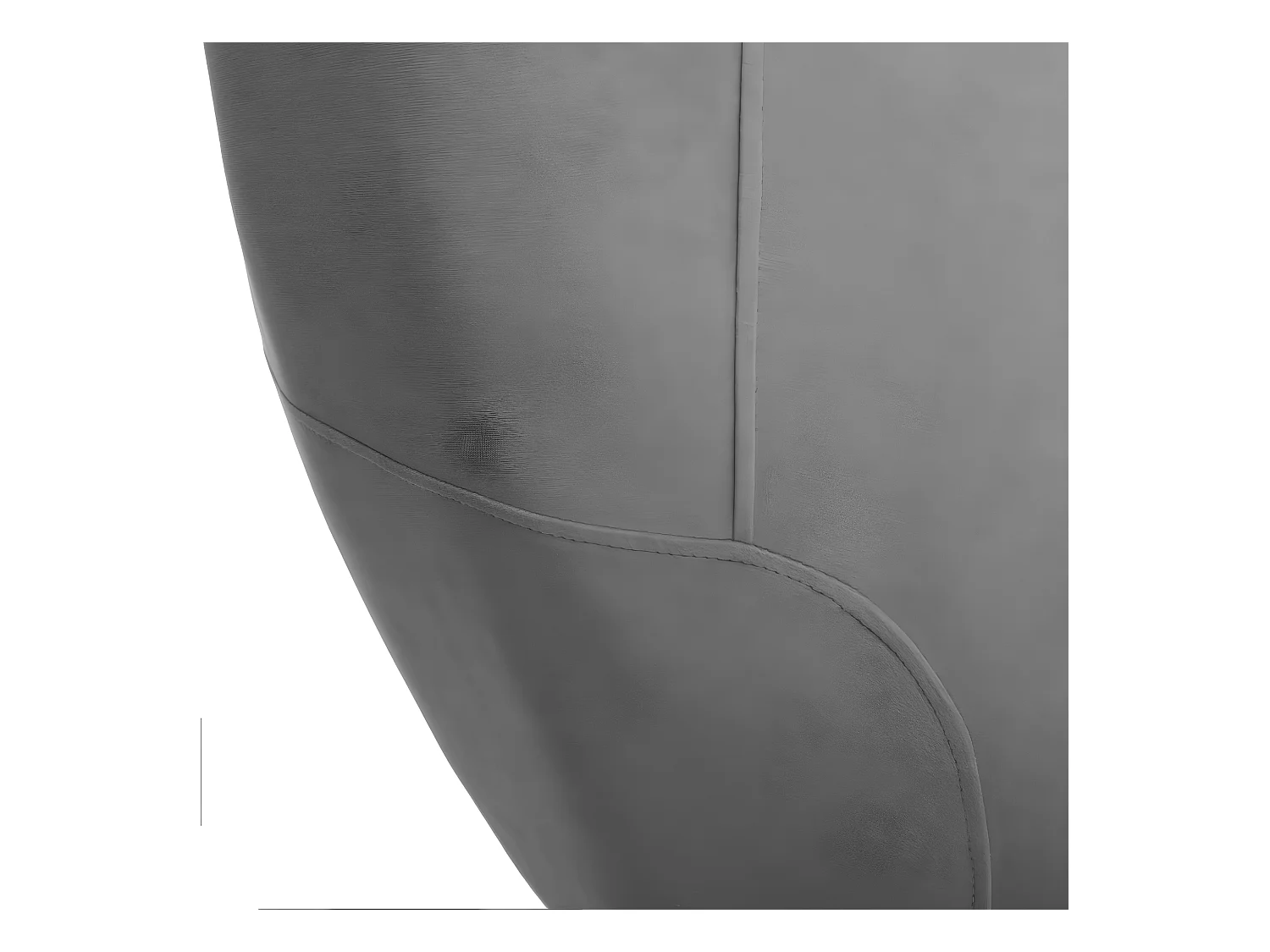 Fauteuil en Velours Gris plissé et pieds en métal doré