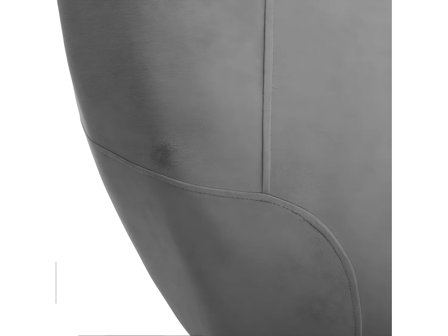 Fauteuil en Velours Gris plissé et pieds en métal doré