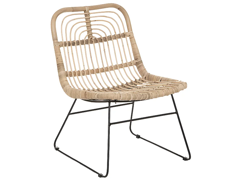 Fauteuil en Rotin et Métal H 80 cm