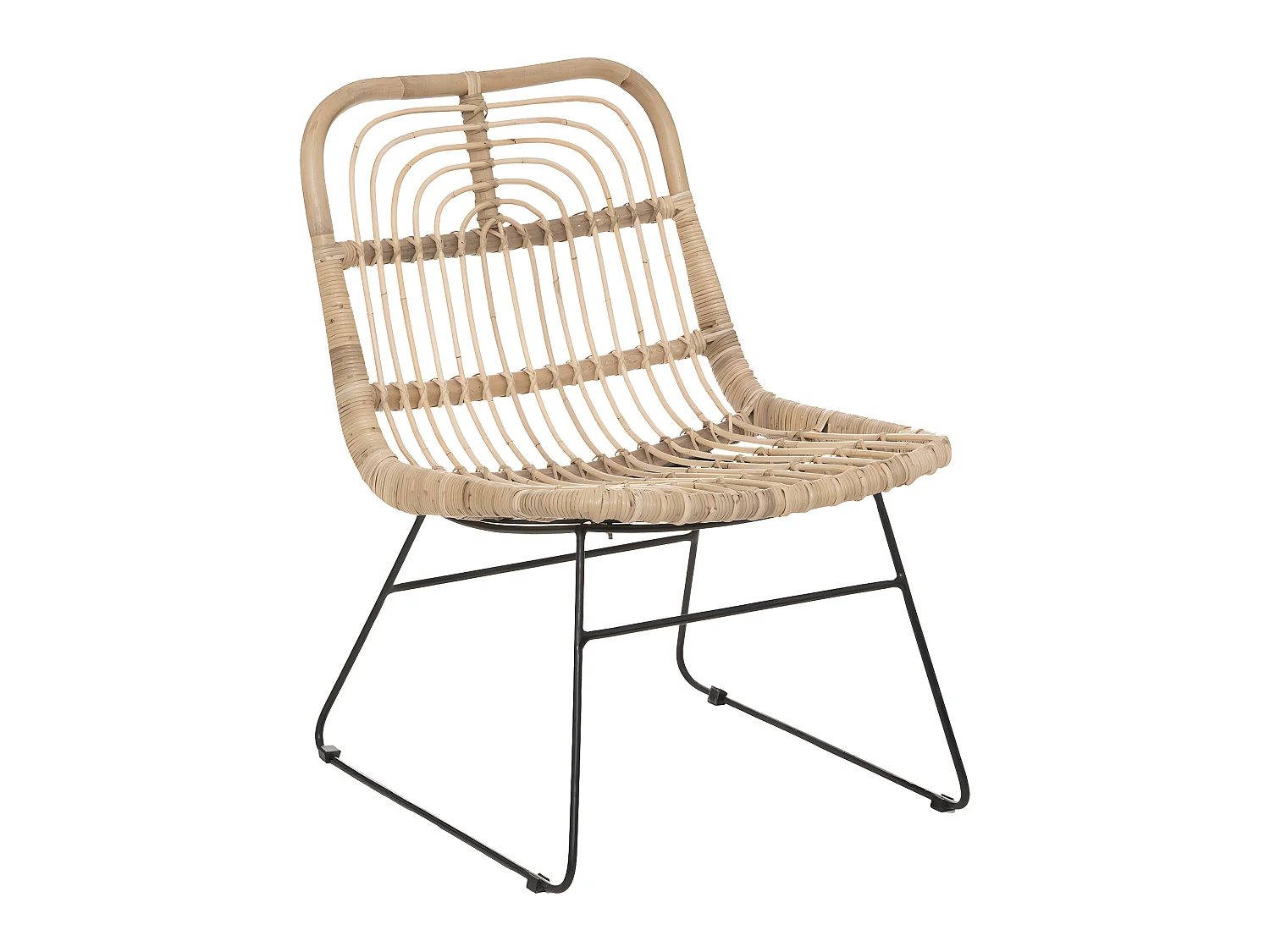 Fauteuil en Rotin et Métal H 80 cm