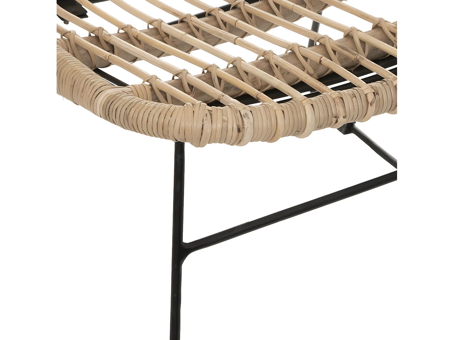 Fauteuil en Rotin et Métal H 80 cm