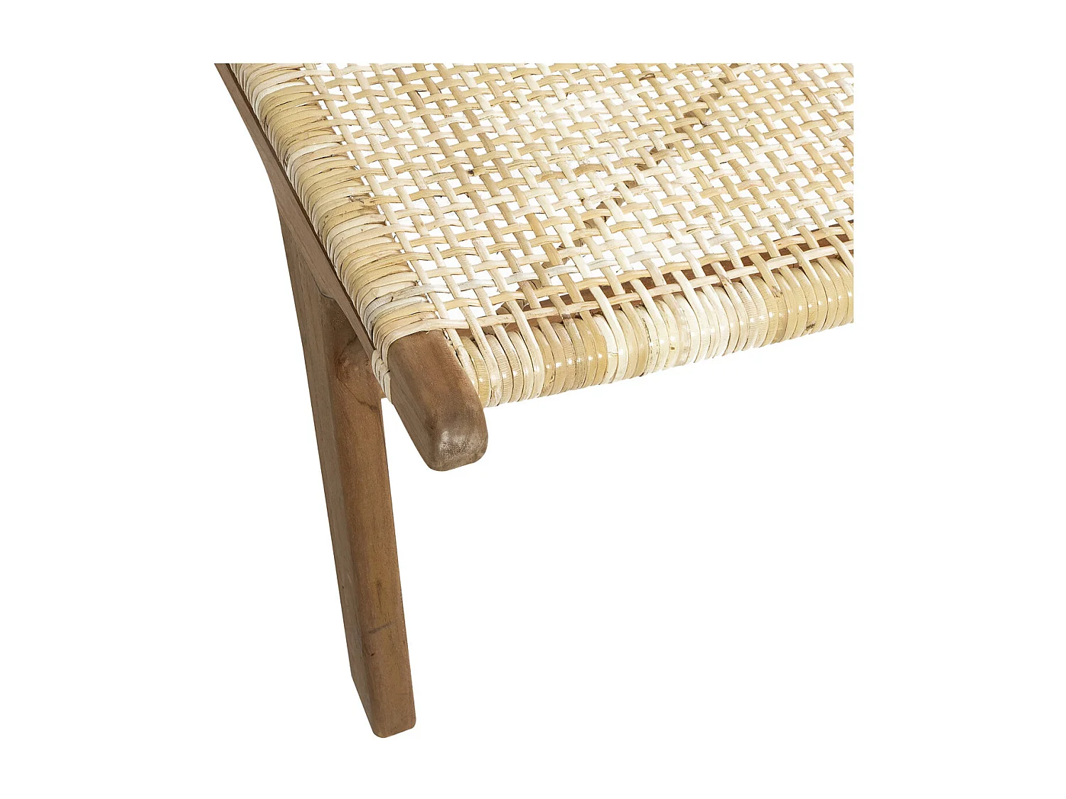 Sessel aus Teakholz und Rattan