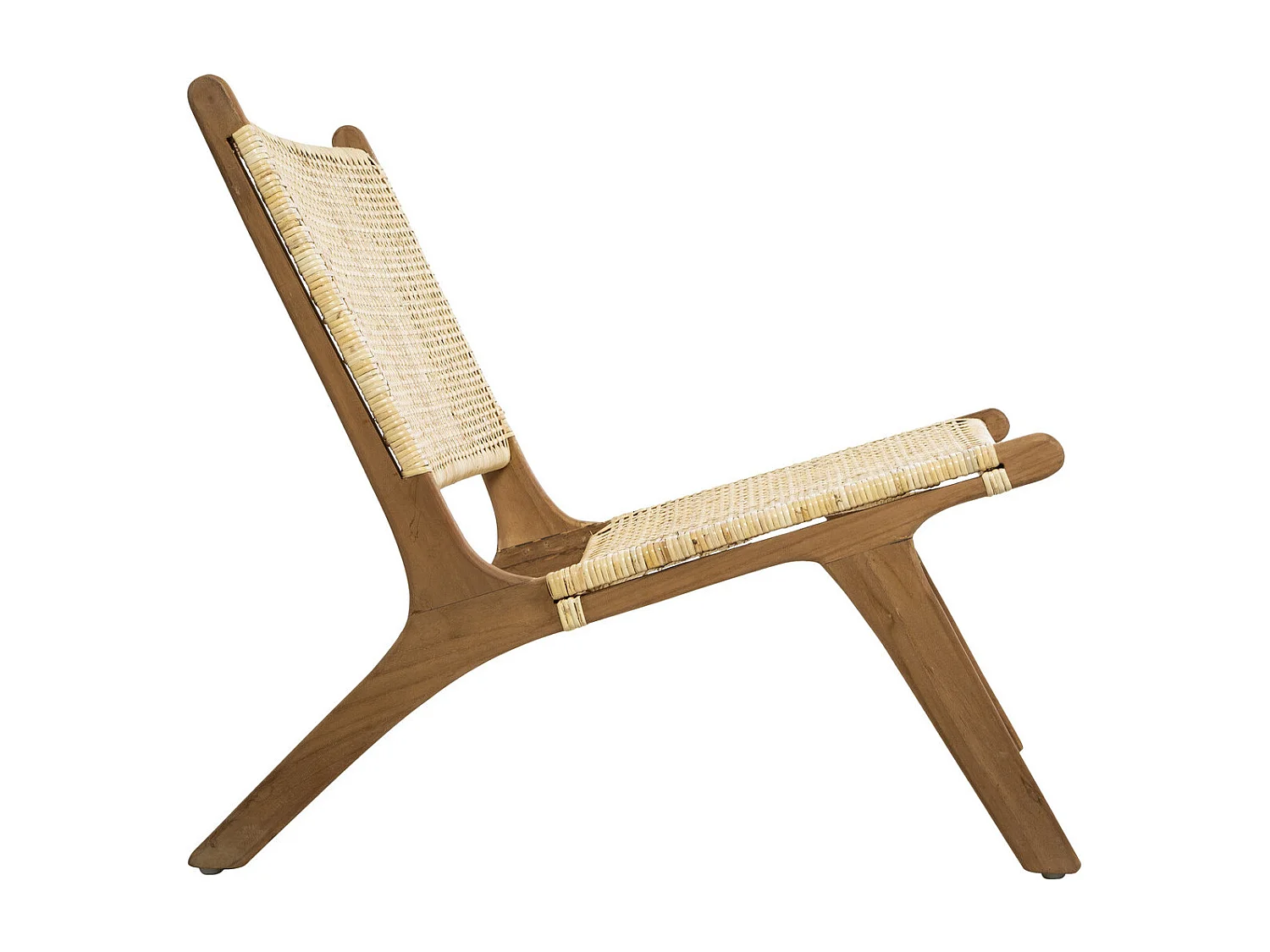 Sessel aus Teakholz und Rattan