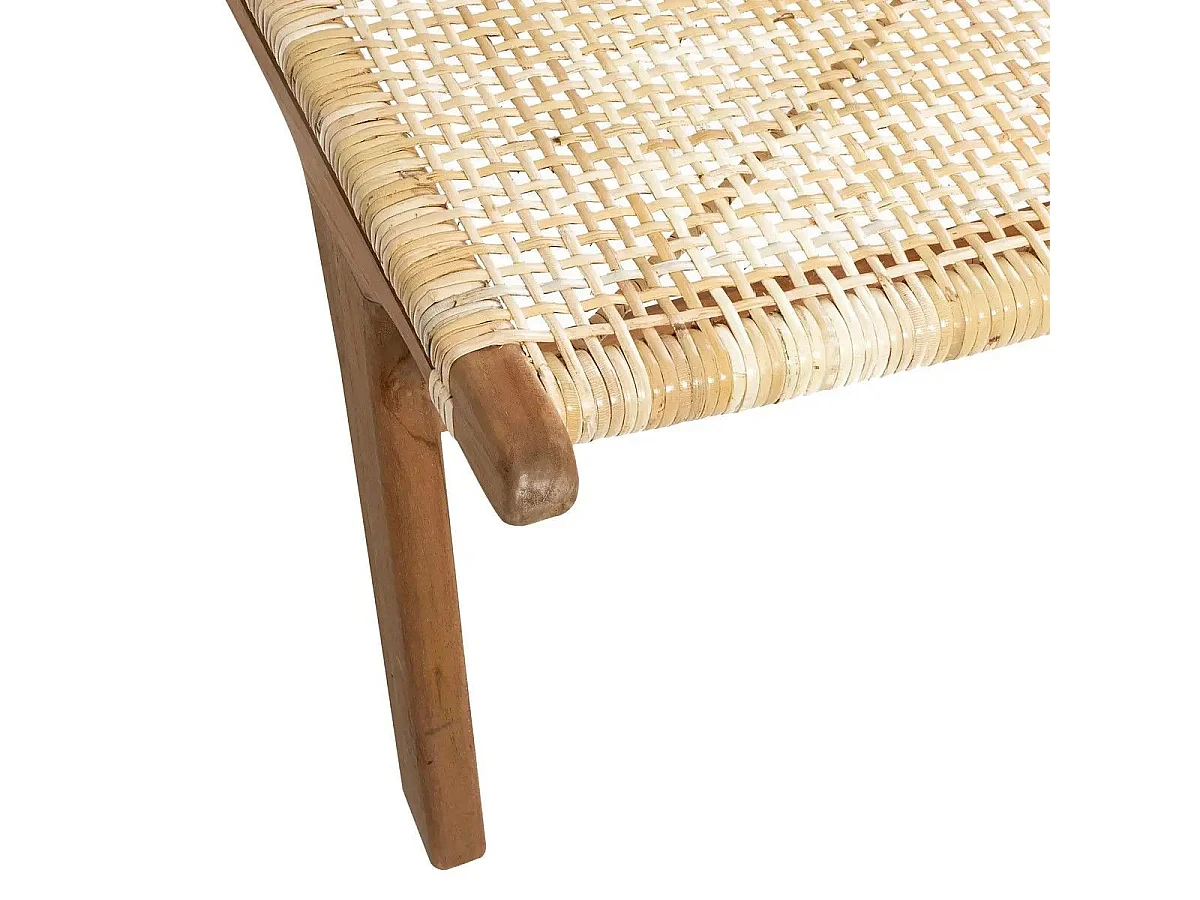 Sessel aus Teakholz und Rattan