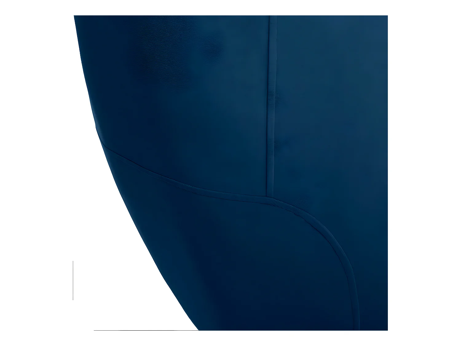 Fauteuil en Velours Bleu plissé et pieds en métal doré