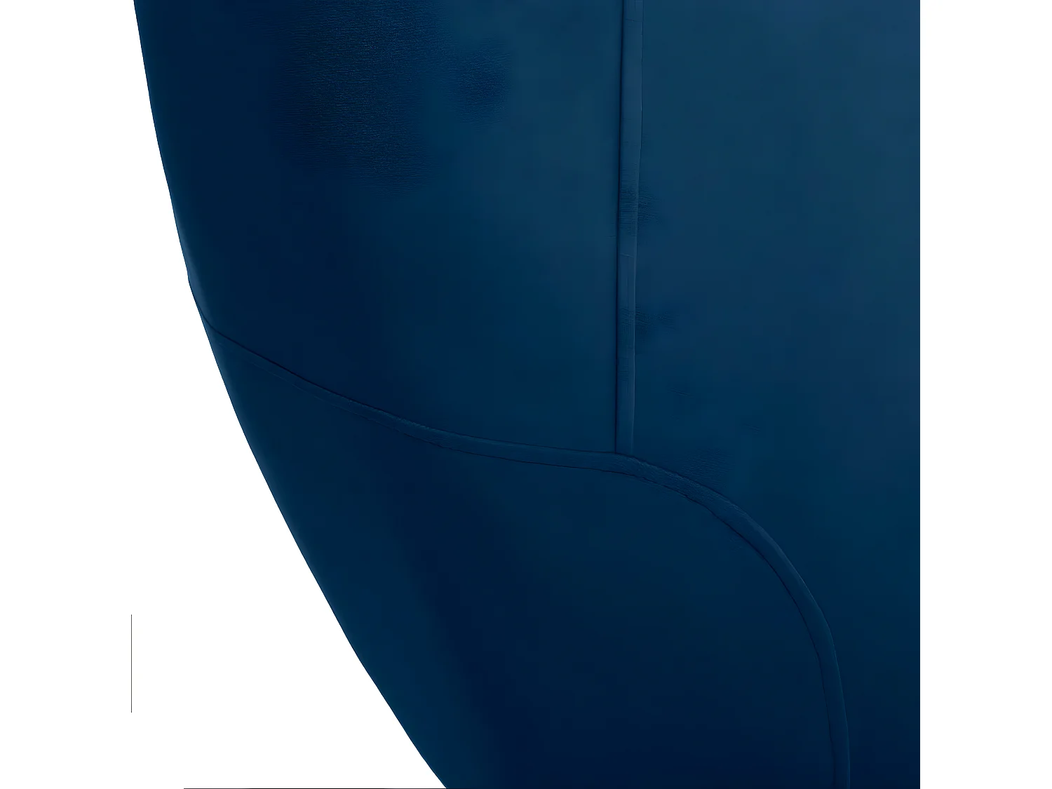 Fauteuil en Velours Bleu plissé et pieds en métal doré