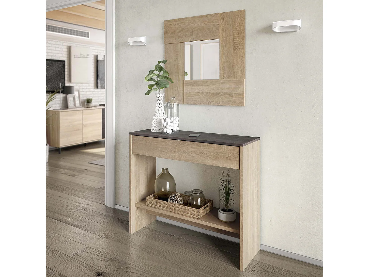 Eingangsmöbel Pablo 1 Schublade Eiche