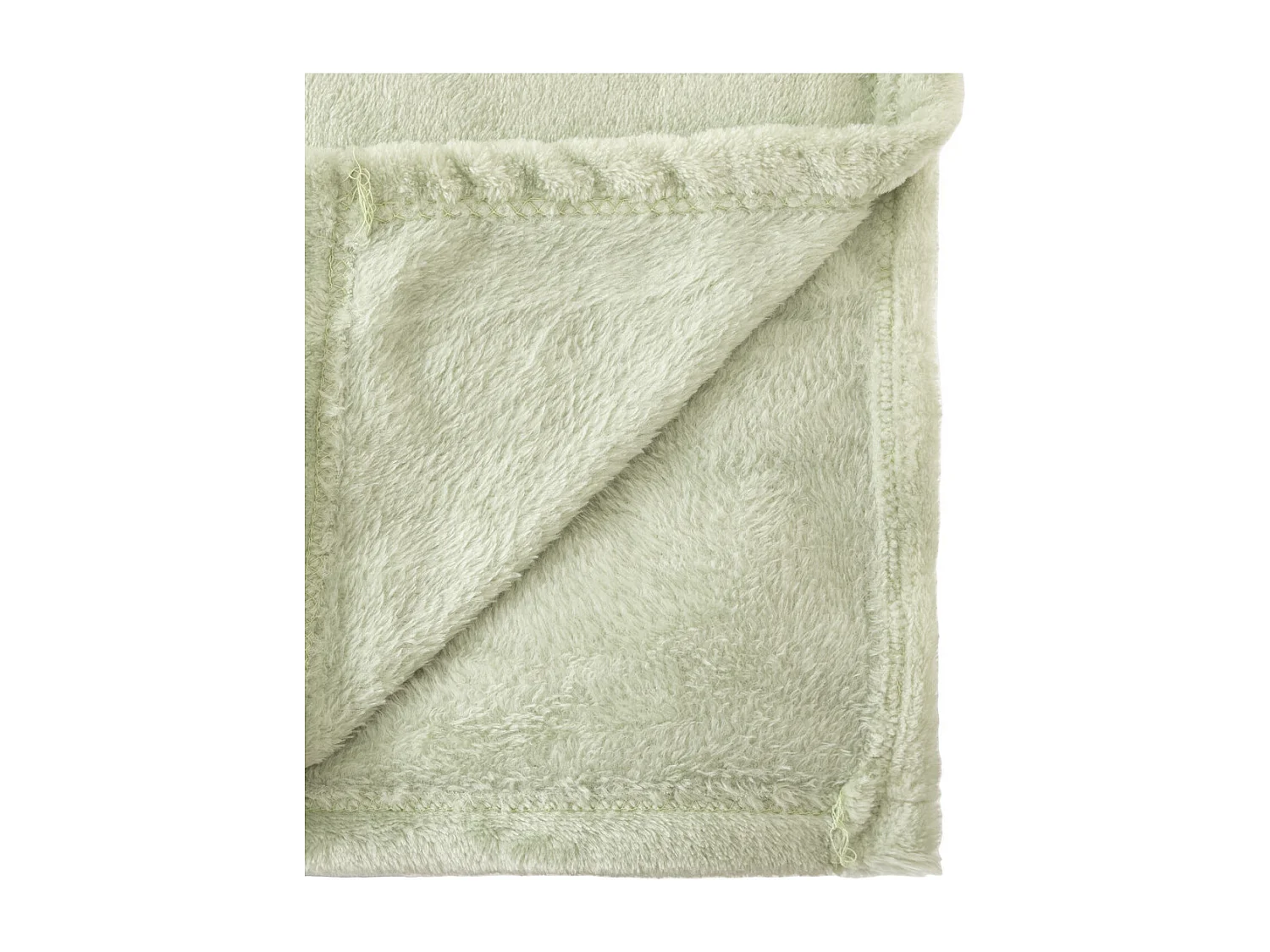 Plaid doux Vert Céladon 150 x 200 cm avec sac de rangement