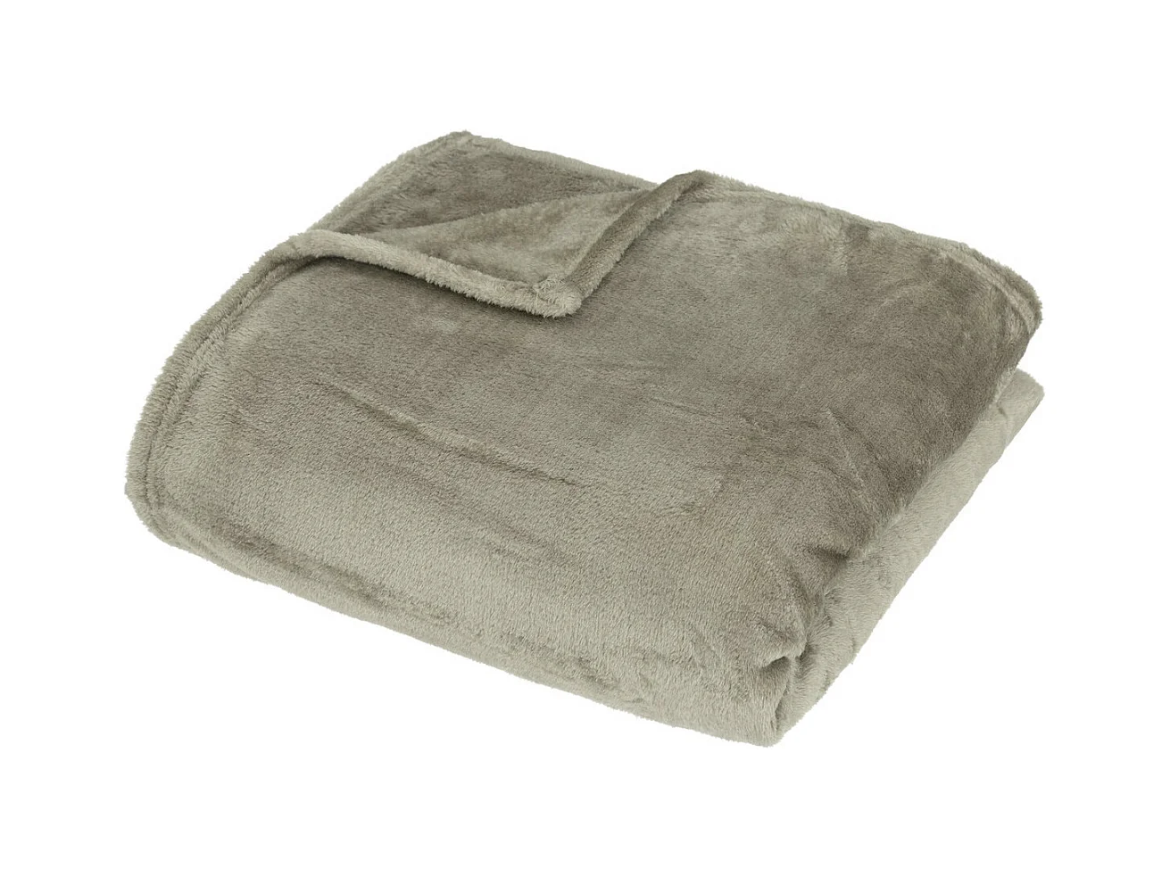 Plaid doux Beige 150 x 200 cm avec sac de rangement