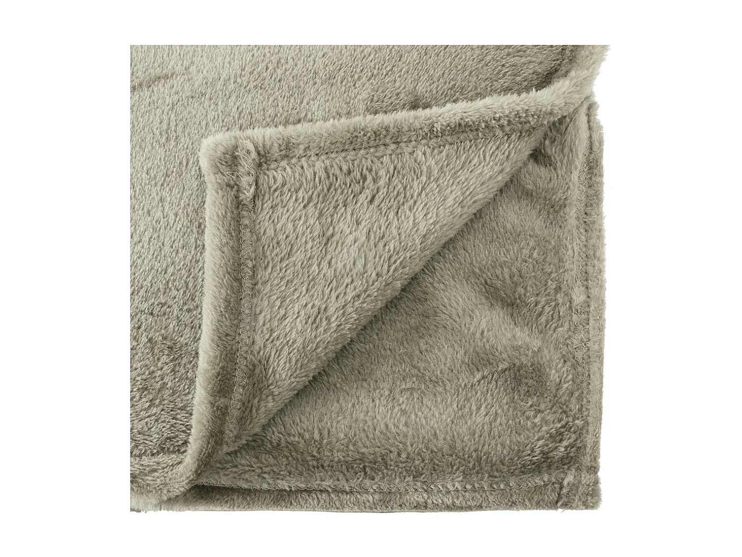 Plaid doux Beige 150 x 200 cm avec sac de rangement