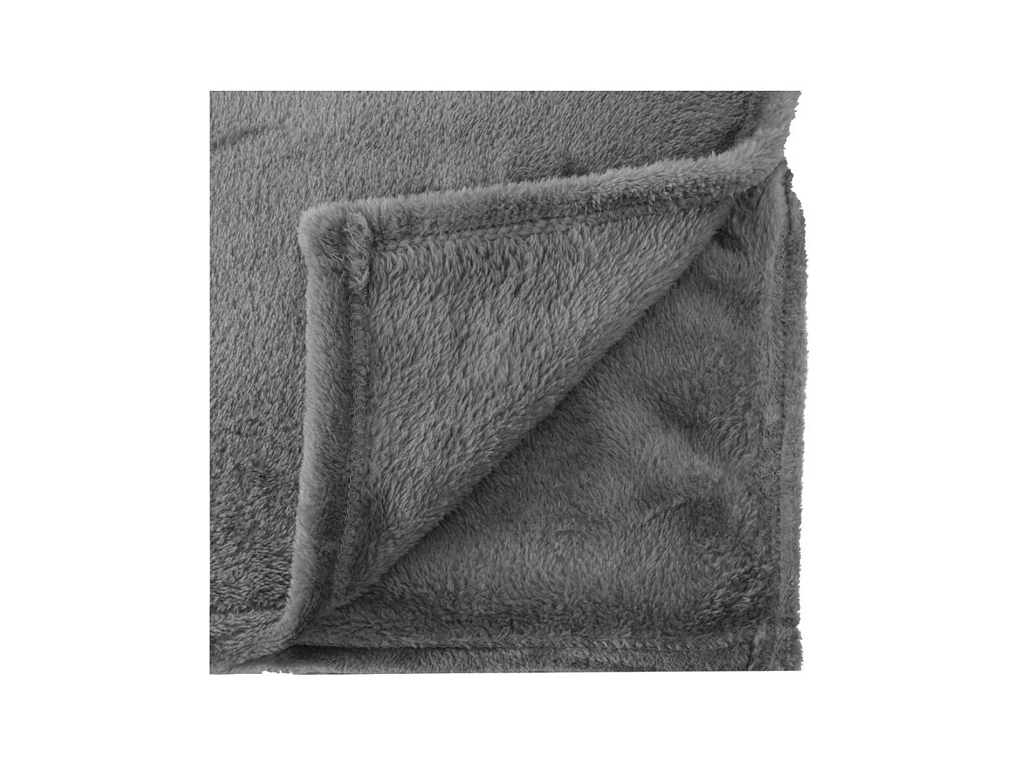 Plaid doux Gris Foncé 150 x 200 cm avec sac de rangement