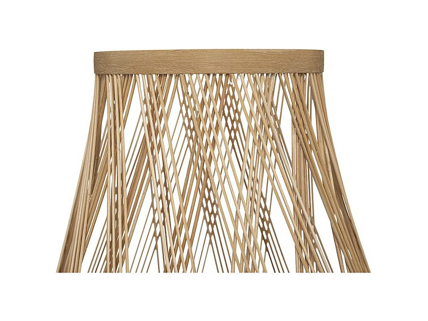 Lampe Trépied en Rotin et Métal H 44 cm