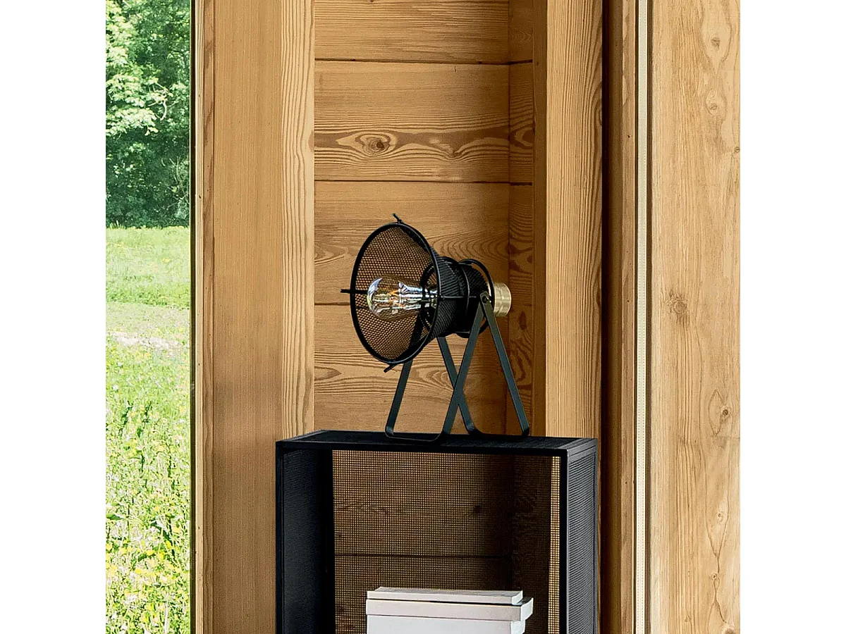 Lampe à poser en Métal Noir H 31 cm