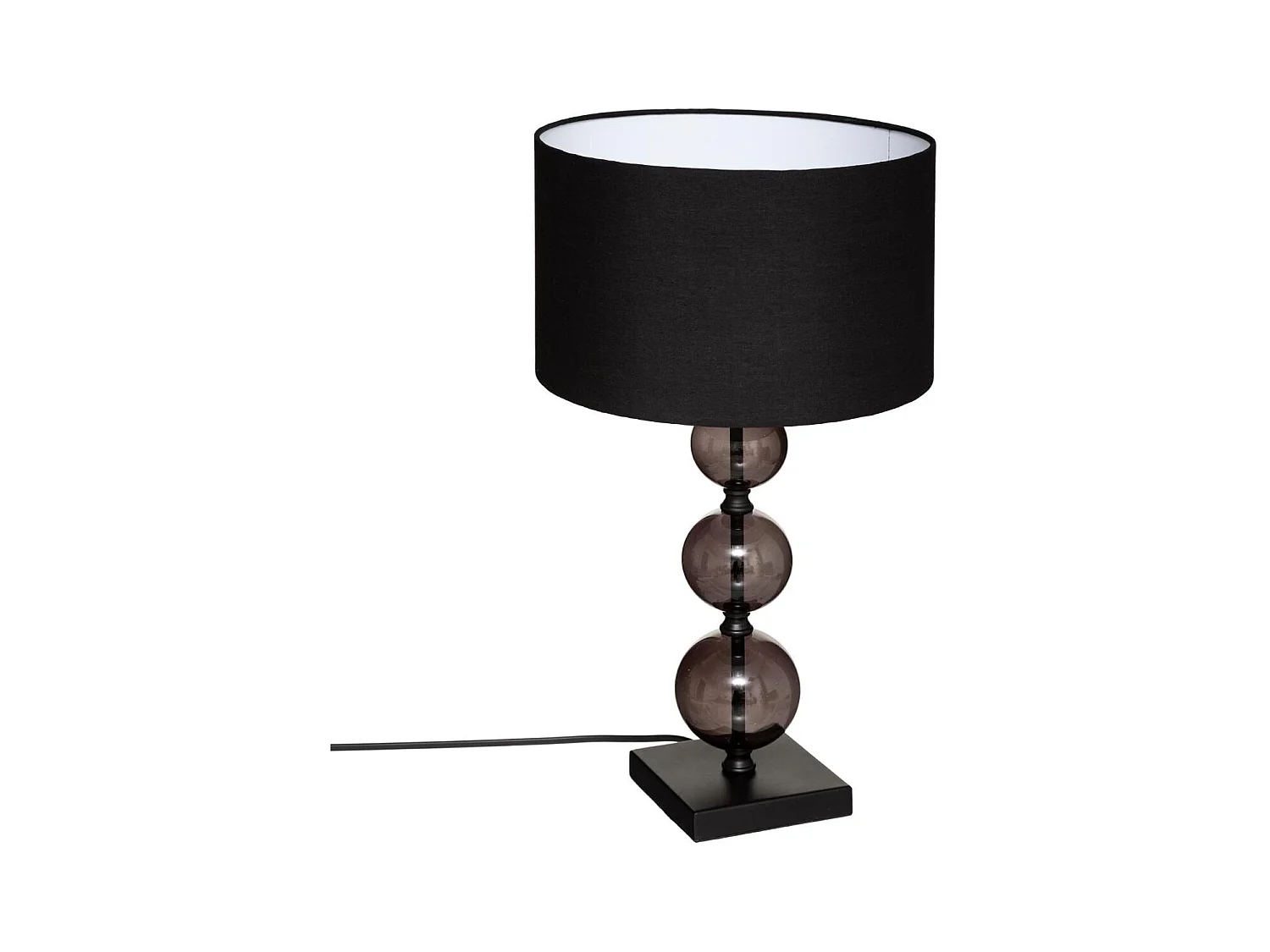 Lampe à poser en Verre Noir H 52 cm