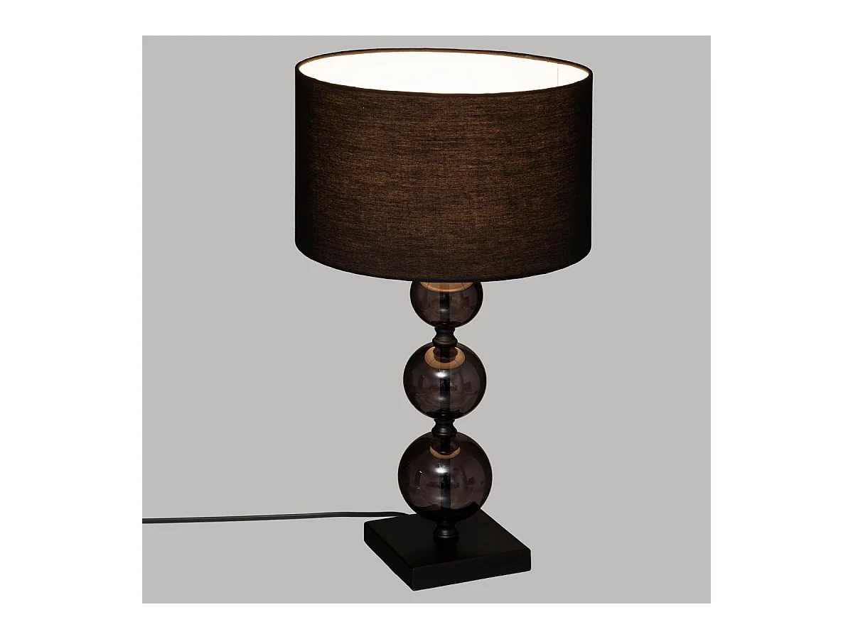 Lampe à poser en Verre Noir H 52 cm