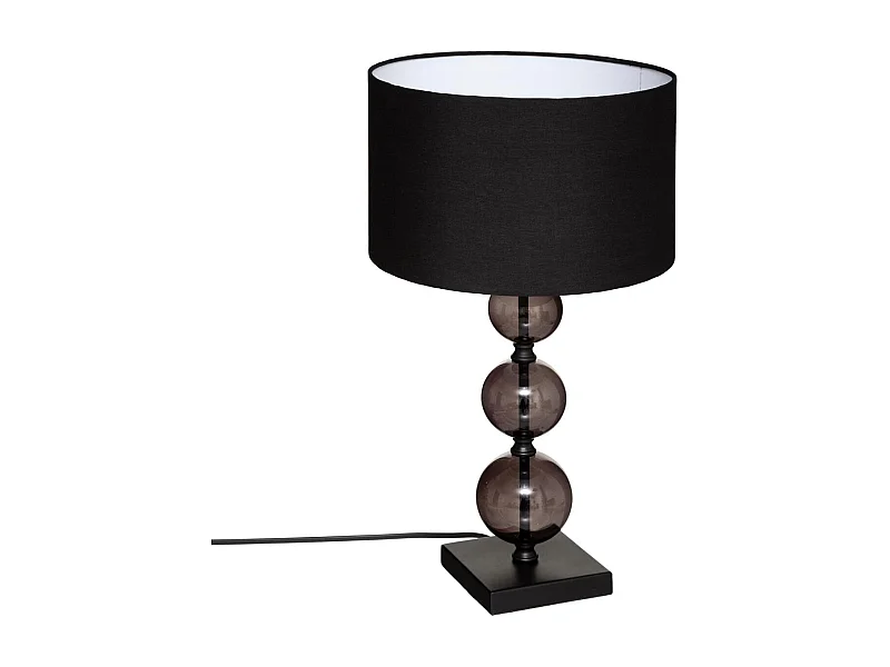 Lampe à poser en Verre Noir H 52 cm
