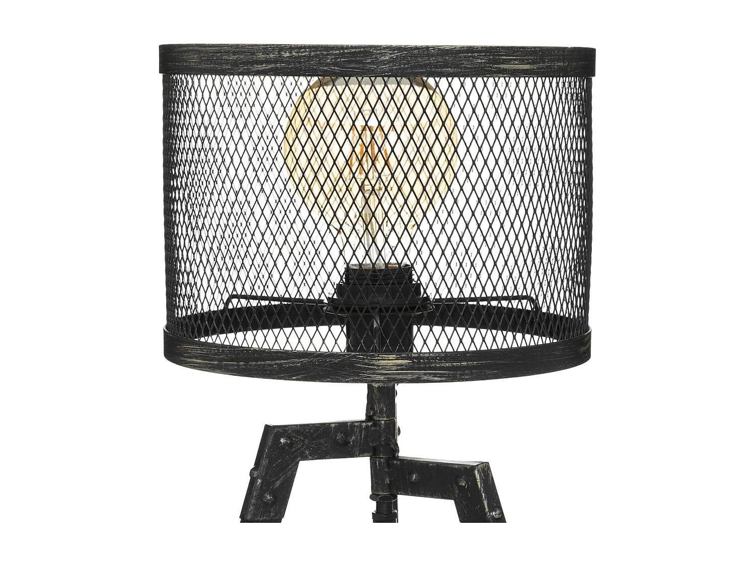 Lampe Trépied en Métal Noir industriel design Vintage H 56 cm