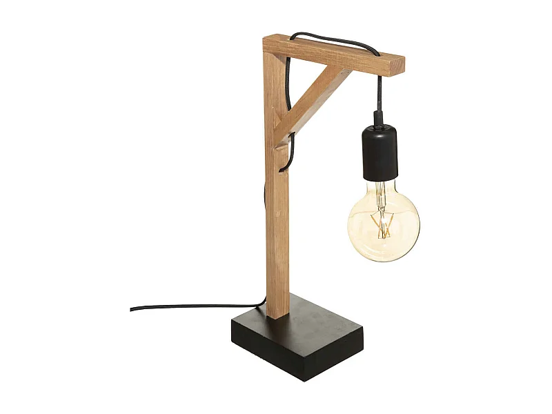 Lampe à poser en Bois de Pin H 46 cm