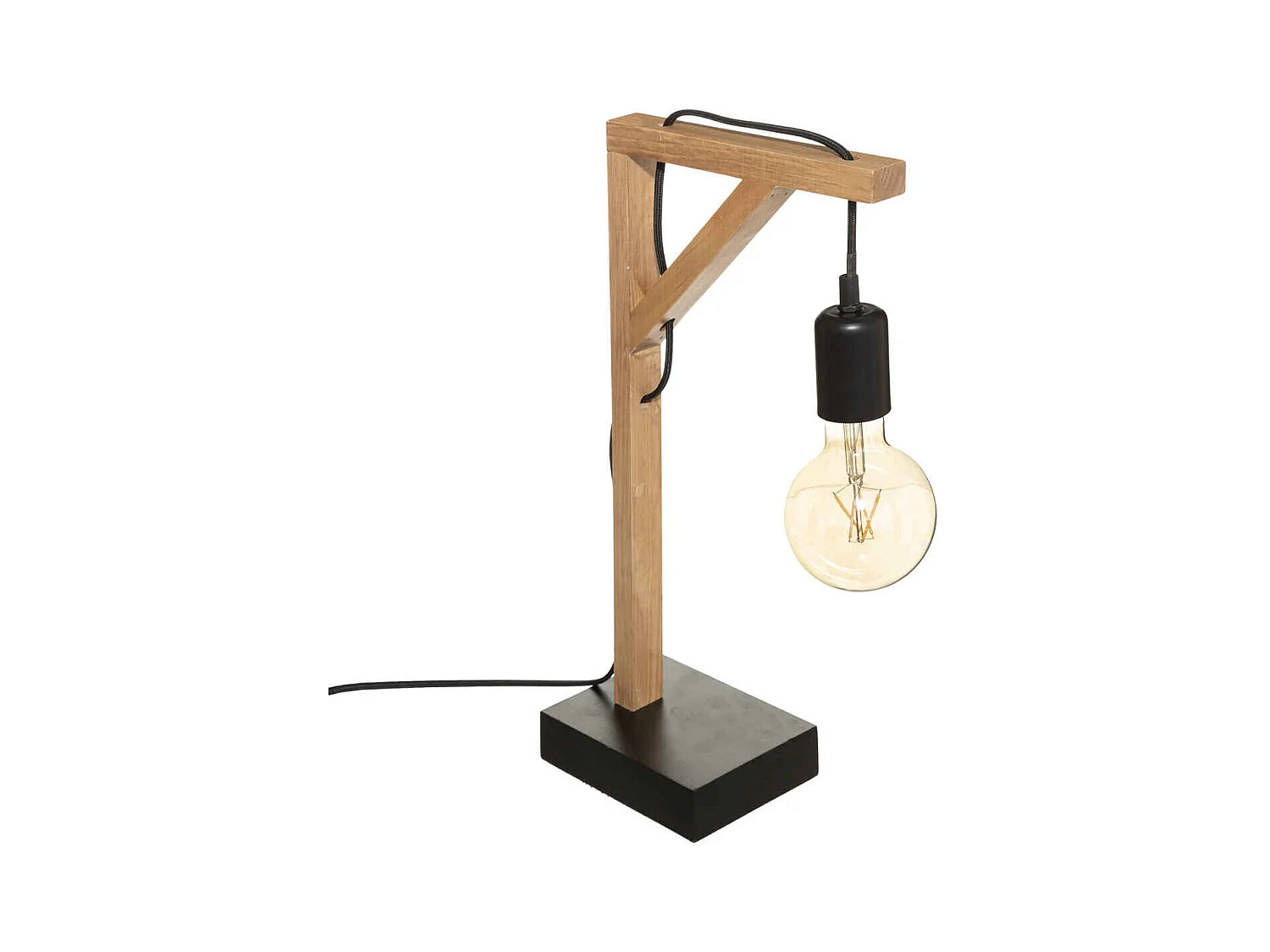 Lampe à poser en Bois de Pin H 46 cm