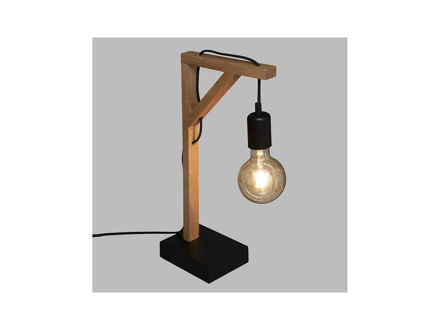 Lampe à poser en Bois de Pin H 46 cm