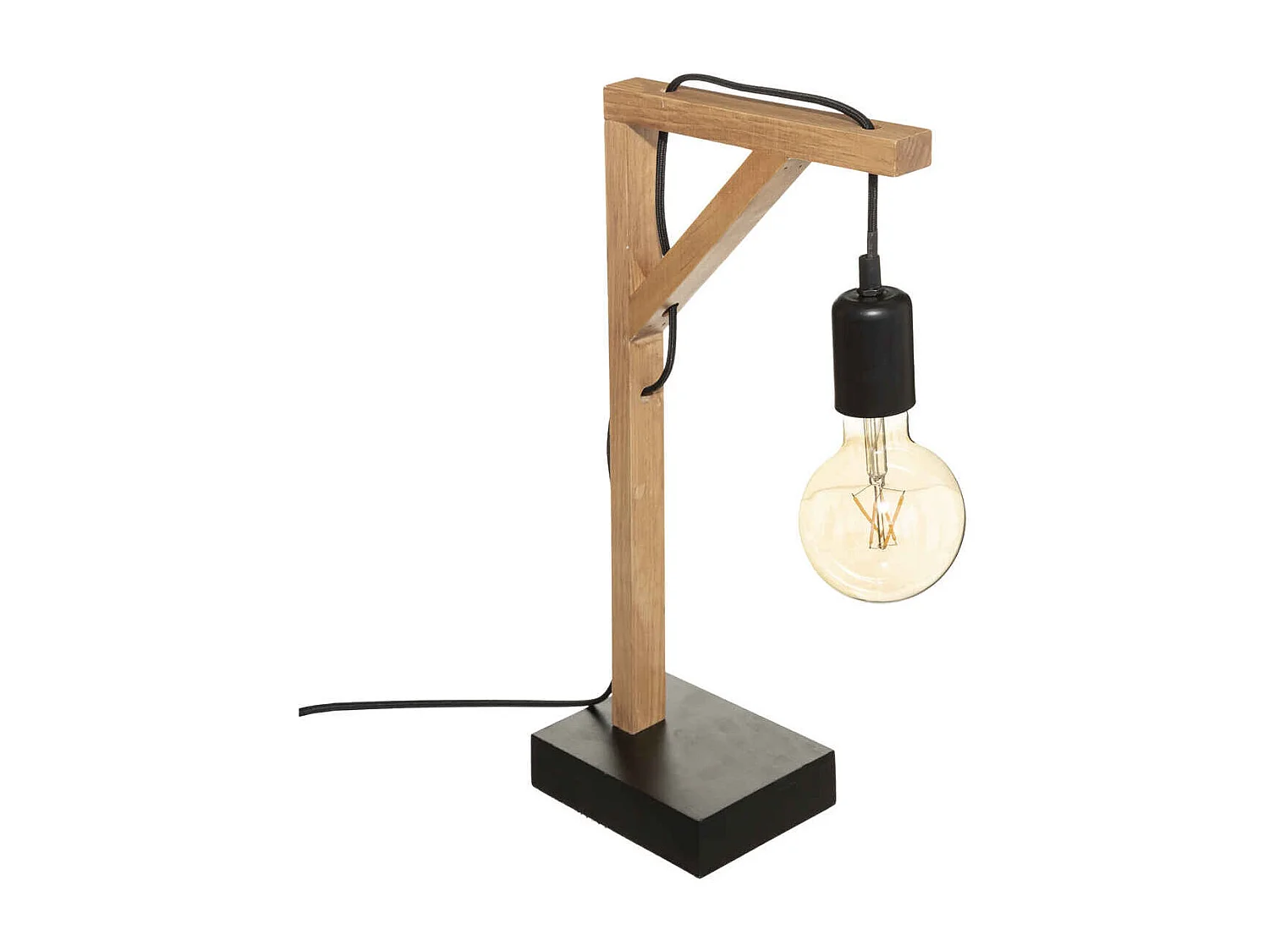 Lampe à poser en Bois de Pin H 46 cm