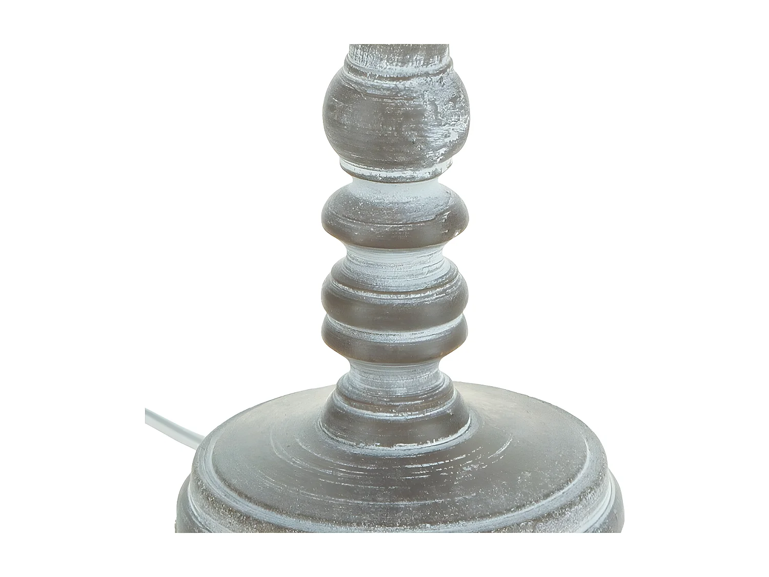 Lampe à poser en Bois Taupe patiné H 35 cm