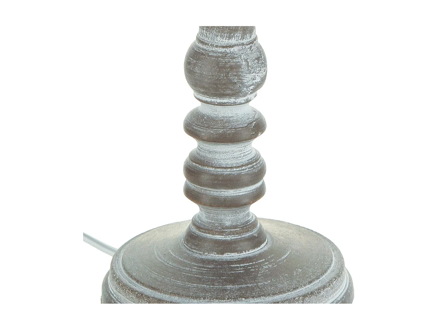 Lampe à poser en Bois Taupe patiné H 35 cm