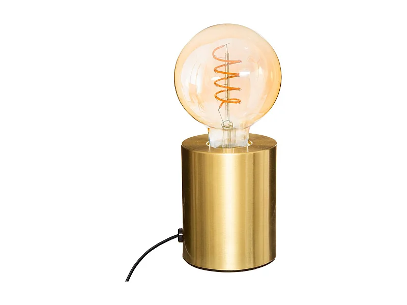 Lampe Socle en métal Dorée H 10.5 cm