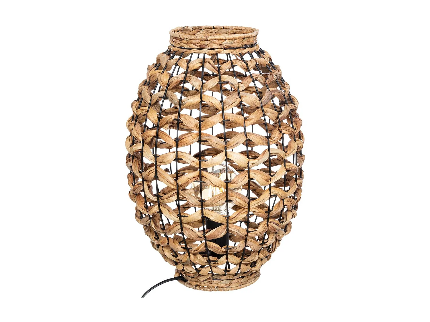 Lampe à poser en Jacinthe naturel H 40 cm